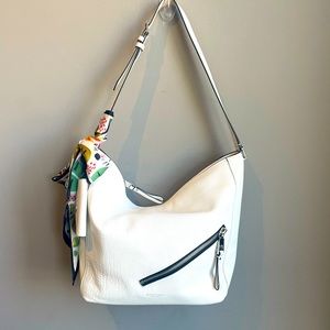 Henri Bendel Harper Hobo white / cream leather shoulder bag